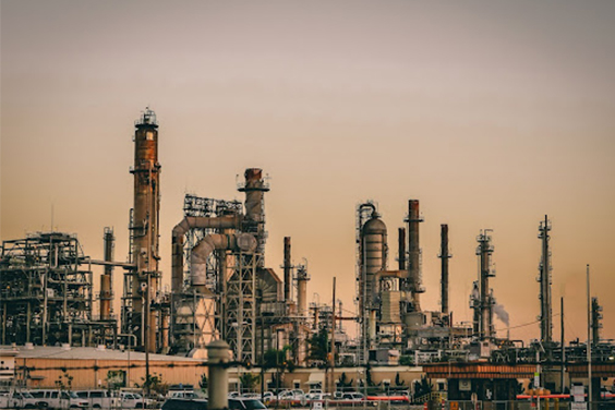 Wide view of a chemical factory